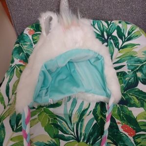 Girls Unicorn Warm Fuzzy Hat